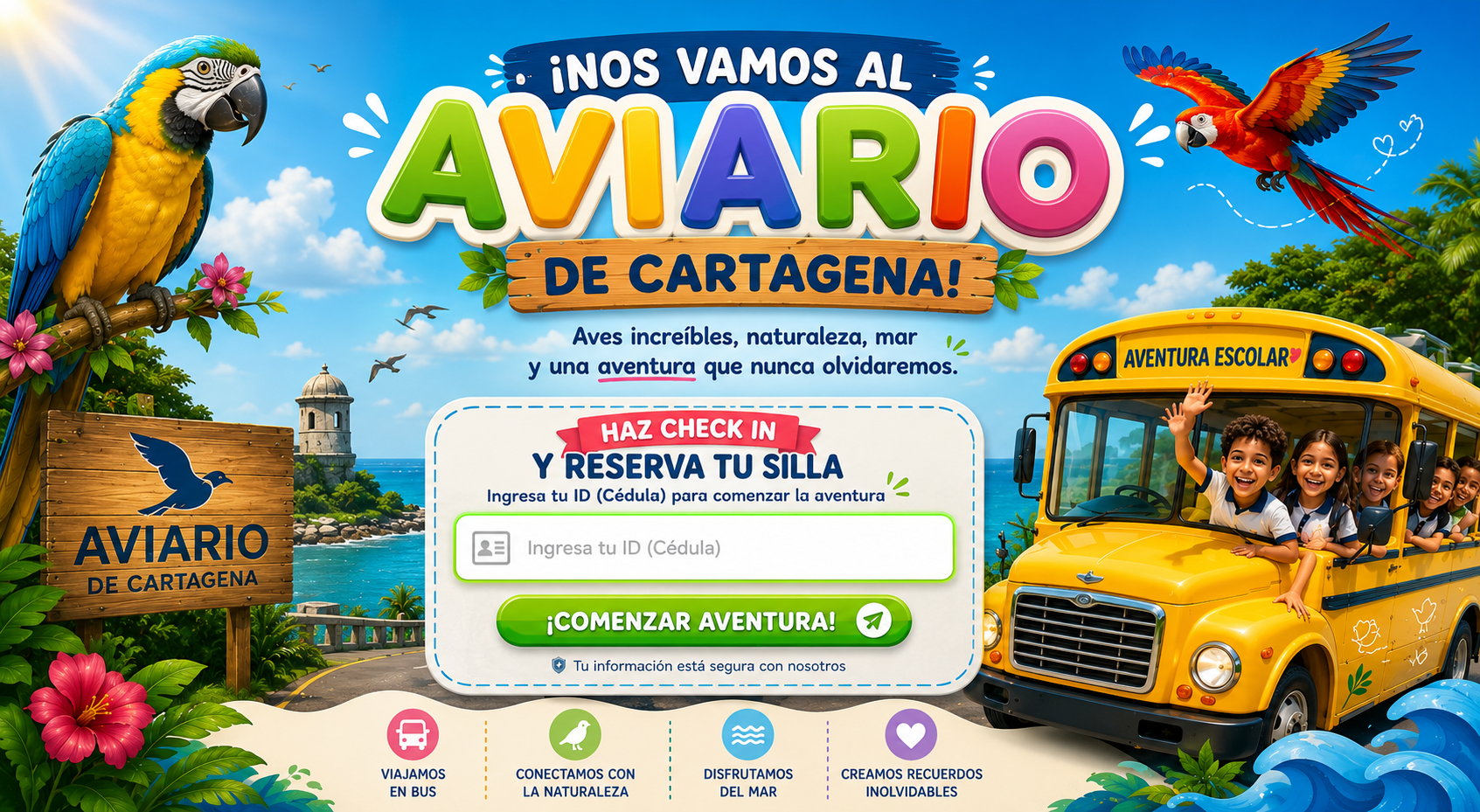 Aviario Cartagena - Check-In